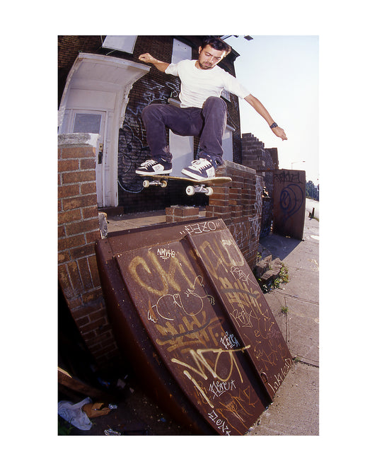 Bobby Puleo - Ollie into cellar door, Brooklyn, NY 2003